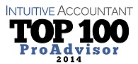 Intuitive Accountant named me one of the top 100 QuickBooks ProAdvisors in 2014. The process started with a call for nominations, of which 270 were received, then a scoring based on multiple factors such as current ProAdvisor status, number and quality of Intuit certifications (I have all of them including the difficult to obtain Advanced Certification which fewer than 11% of my peers have), years certified in Intuit products, and number and rating of client reviews, and finally an open vote in which over 2,000 of my peers voted. After all of this was completed, Intuitive Accountant staff compiled the scores and I was one of the 100 who earned this award including three others from Greater Seattle.